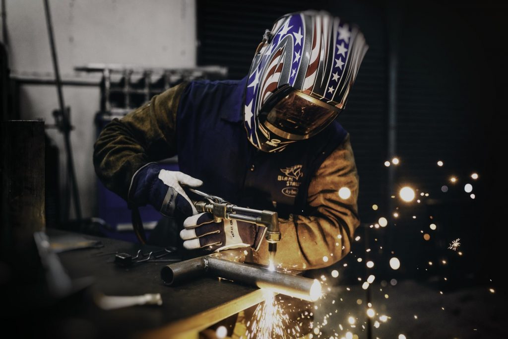 Man Welding