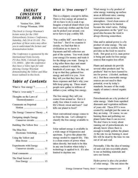ENERGY CONSERVER THEORY, BOOK 1 - Image 3